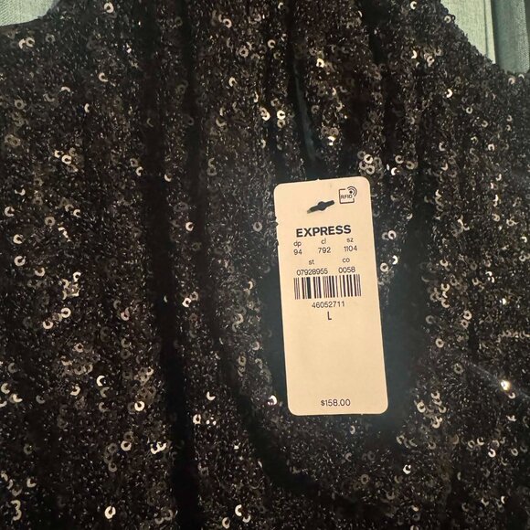 Express Sequin Halter Jumpsuit - Large - Picture 3 of 5